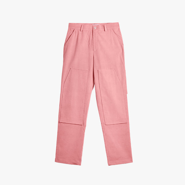 Summer Corduroy Straight Work Pants (Pink)