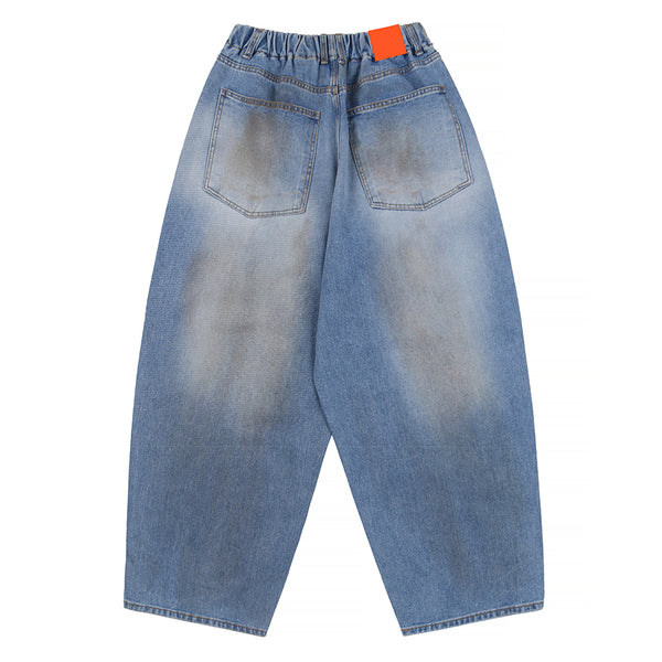 Oil Balloon Denim Pants [2color] 