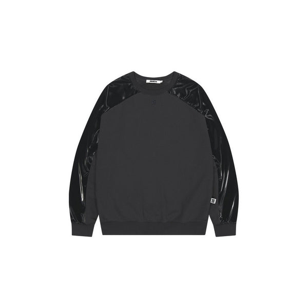 COATED RAGLAN SWEAT SHIRT [BLACK]