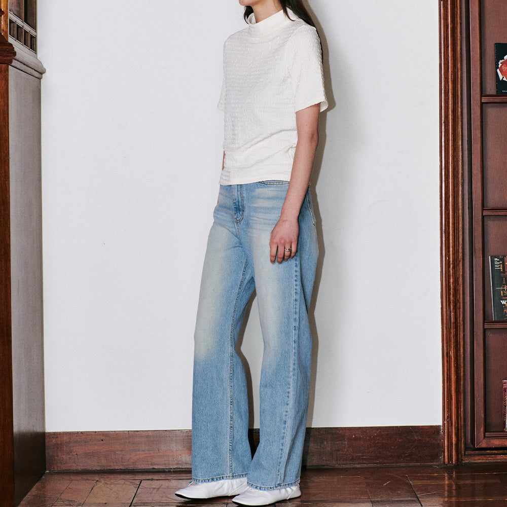 Summer Washing Denim Pants Blue