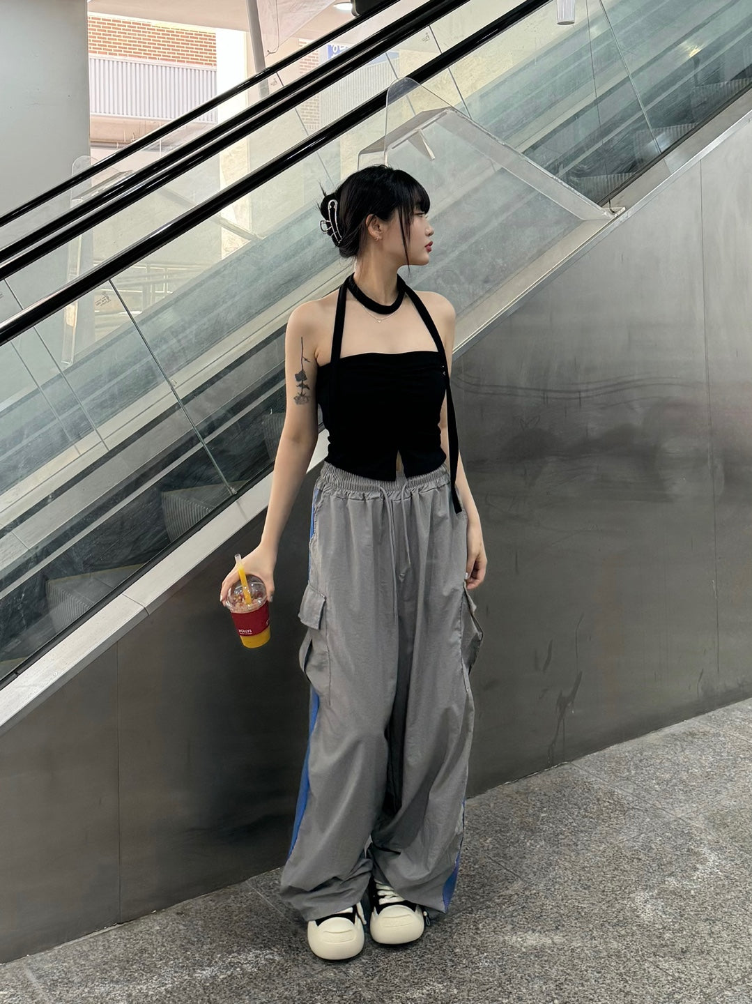 band track nylon pants