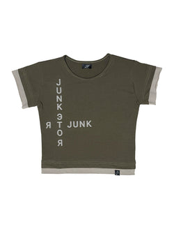 JUNK это я crop T-shirt (khaki brown)