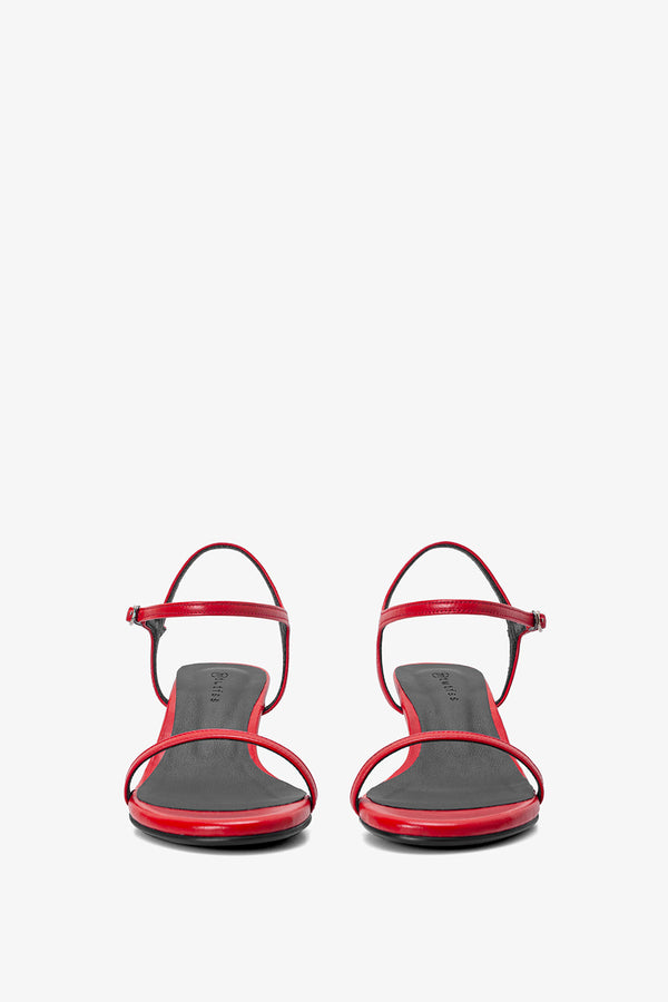 KITTEN STRAP SANDAL IN RED