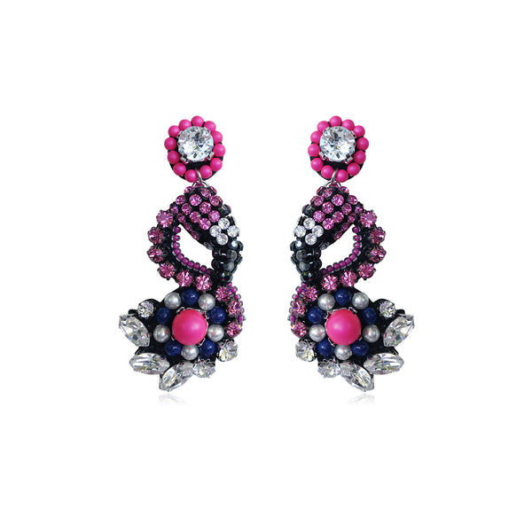 [Couture] Flamingo Hot Pink Earrings