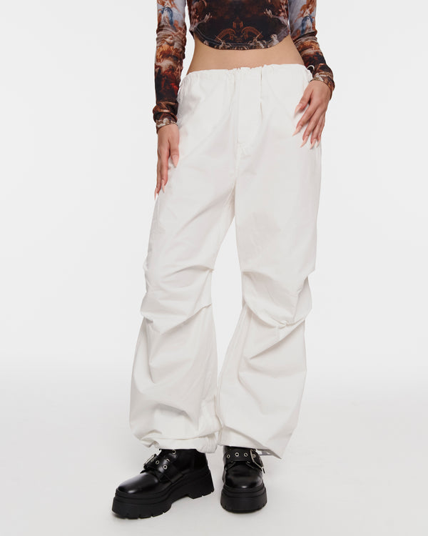 Girls Wide Pants - White