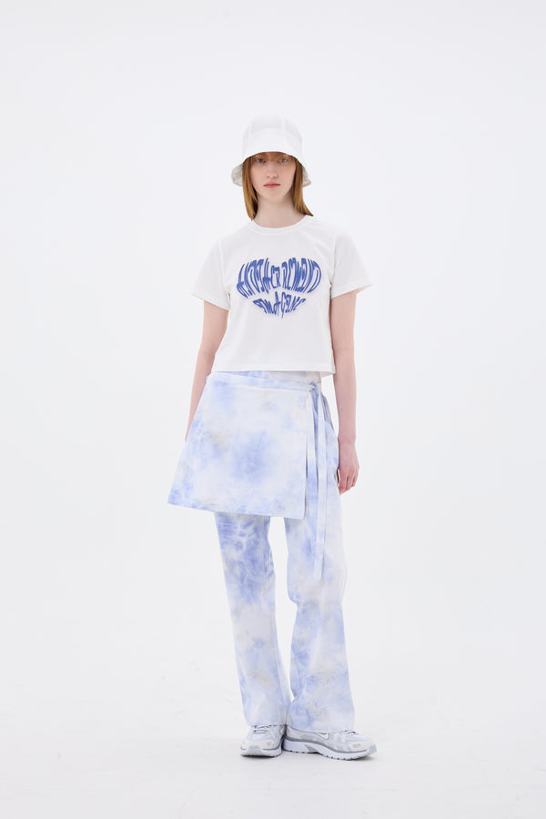 RAINDROP SKIRT PANTS / BLUE