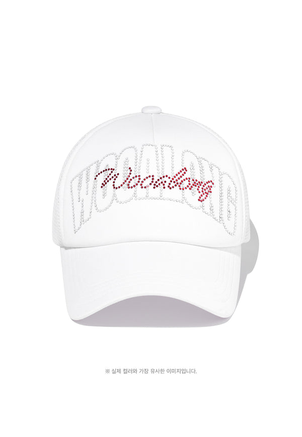 Hotfix Logo Mesh Trucker Cap - WHITE