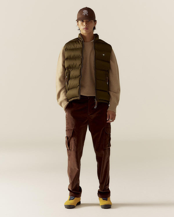 Stranger Relax Fit Velvet Cargo Pants (Brown)