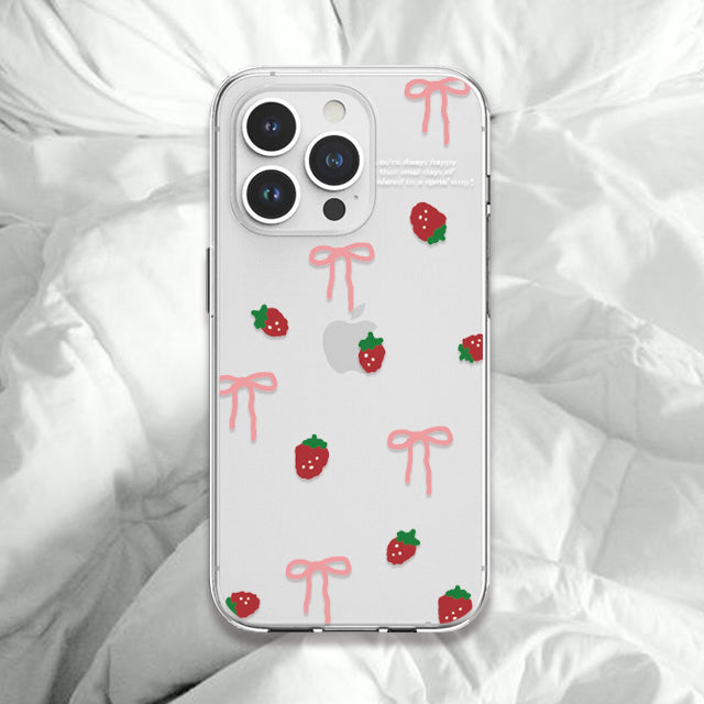 SWEATER STRAWBERRY CLEAR CASE