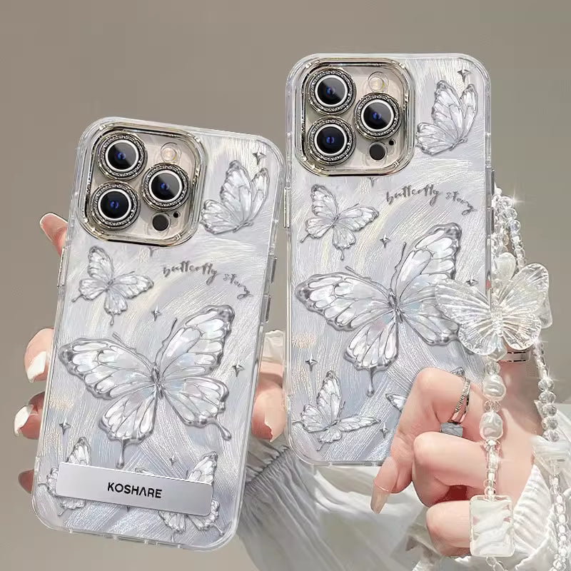 iPhone 16 Pro Max ドリーミーバタフライスマホケース