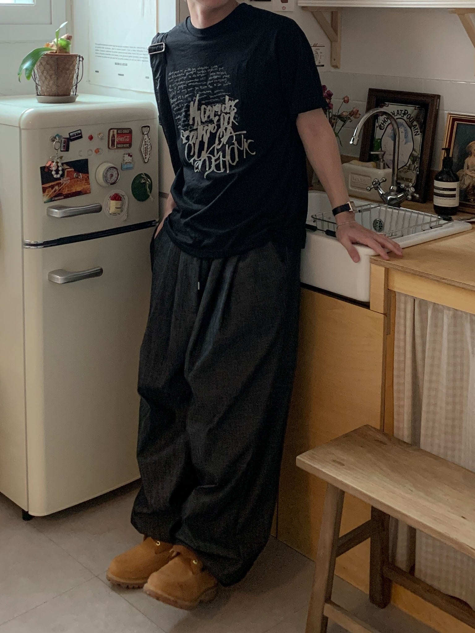 ジェーンバルーンダブルピンタックデニム