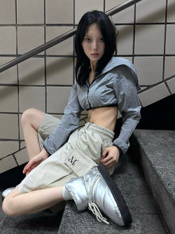 LAUREL POLY BERMUDA HALF PANTS (4color)