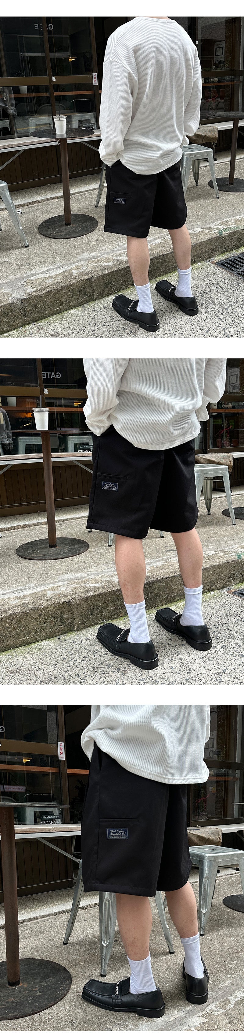 [S/S] Label bermuda cotton pants(4color)