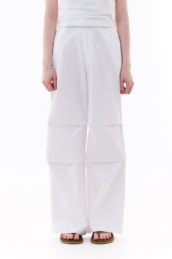 BIJOU PPINTUCK BANDING PANTS / WHITE