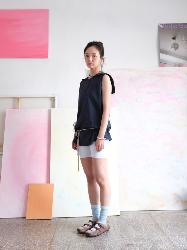 SAILOR BELT ONE-PIECE (NAVY)