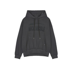 NICOLE CRACK BIG LOGO HOODY_CHARCOAL BLACK