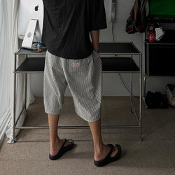 ASCLO Rainy Stripe Bermuda Pants (2color)