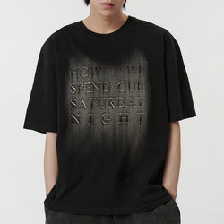 BRUSH FADING HALF SLEEVE T-SHIRTS