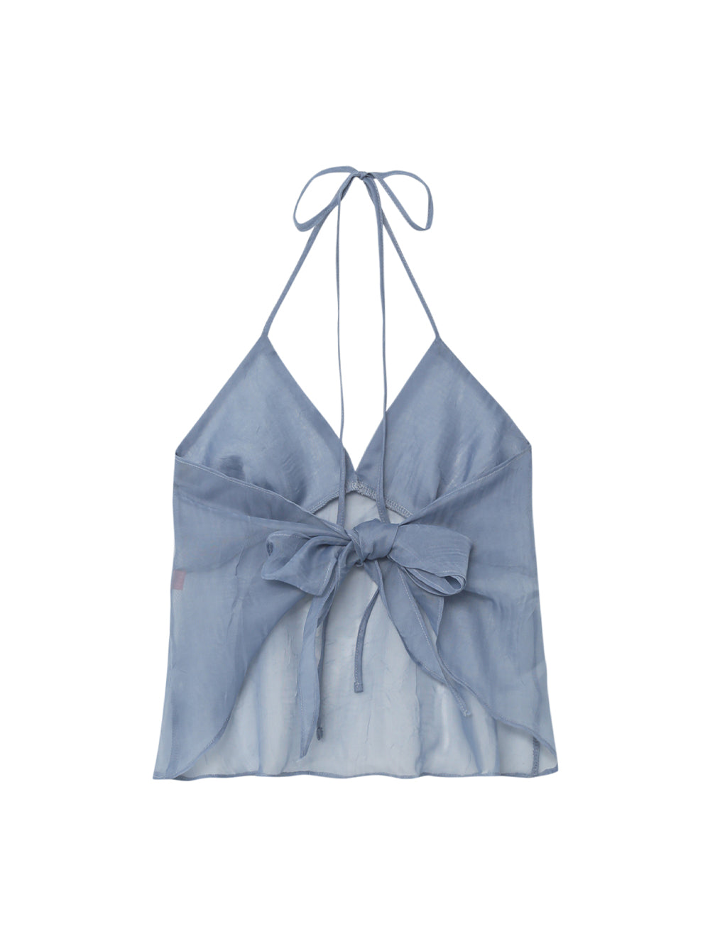 See-Through bustier top (Water blue)