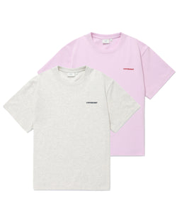 Women's Cool Cotton Essential 2-Pack T-Shirt Oatmeal+Soft Pink