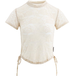 LACE T-SHIRT IN BEIGE