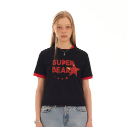 SUPER BEAR CROP T SHIRTS