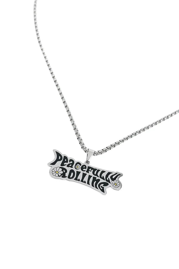 SK SNEAKER PEACEFUL LOGO NECKLACE