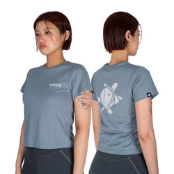 TURTLE LOGO T-SHIRT FOR WOMEN - SORA BLUE