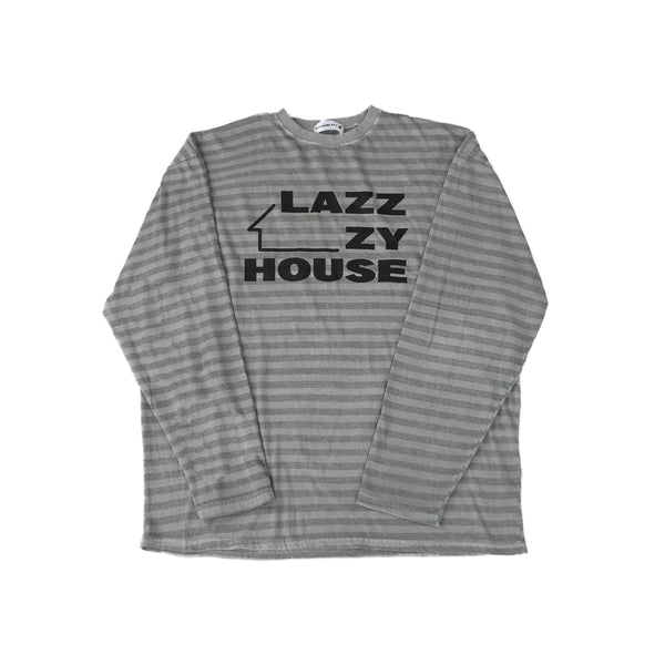 LAZY HOUSE STRIPE L/S ( Gray )