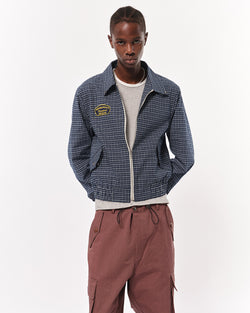 Bluesf  Two way Checkered Short Blouson