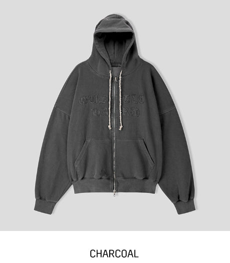 Noxie Pigment Embroidered Two-Way Hood Zip Up