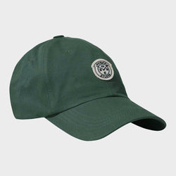 Washed cotton wappen ball cap (Dark Green)