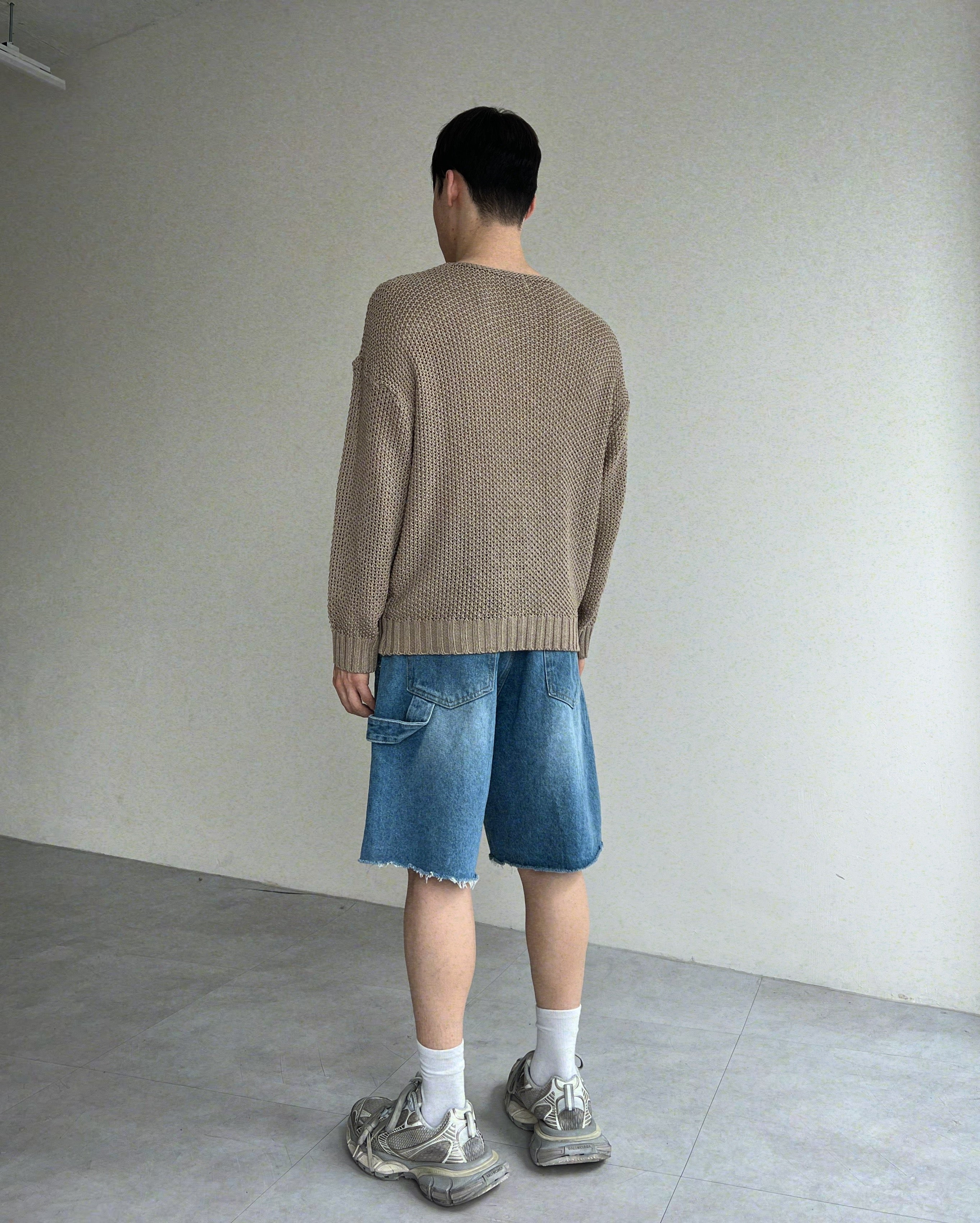 double-knit cut shorts(BLUE)