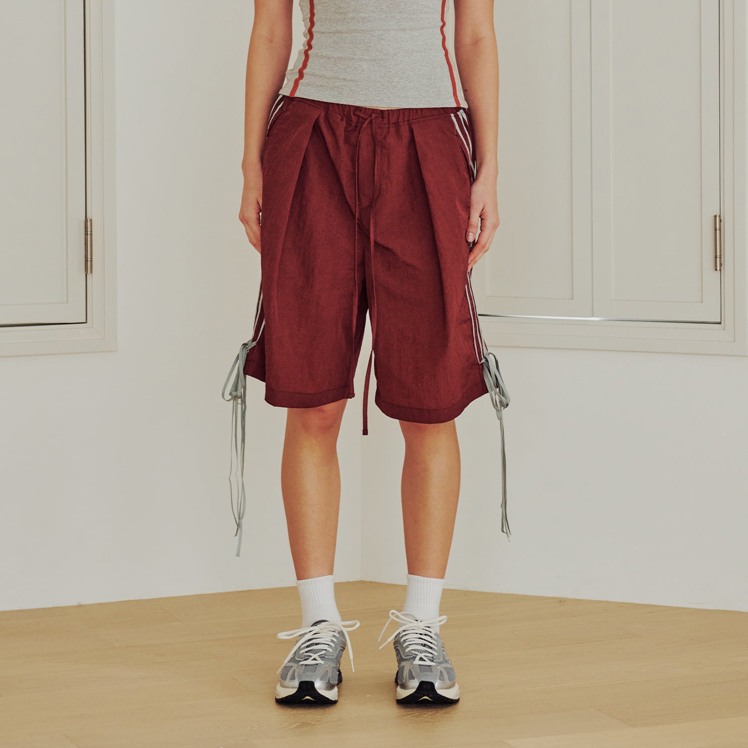 Strap Boxer Pants (WINE)