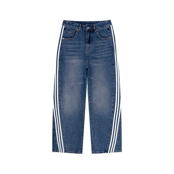 ASCLO Side Line Track Denim Pants (2color)