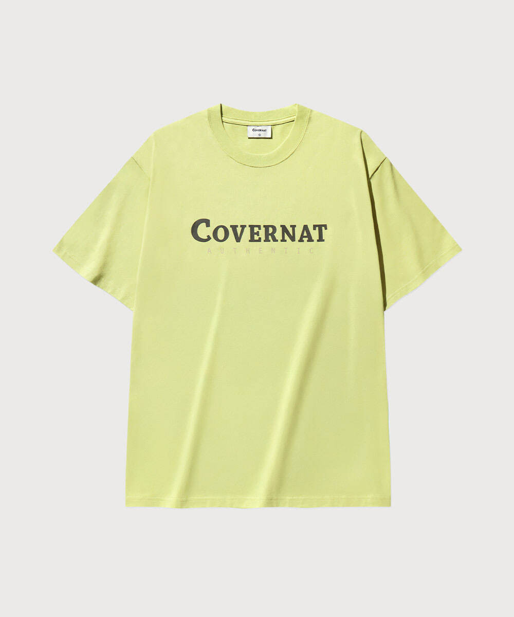 Tシャツ・カットソー COVERNAT Center Authentic T-Shirt Lime Center Authentic Logo T-Shirt Lime - Covernat | 60% - Asian