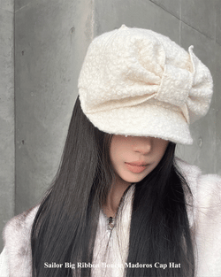 Sailor Big Ribbon Boucle Madoros Cap Hat (2 colors)