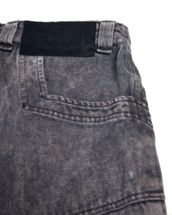 WAVE DIRT GREY WASHED DENIM PANTS