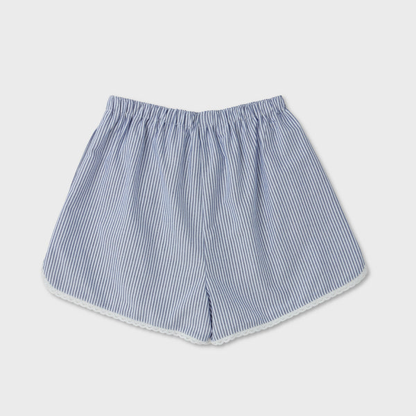 Stripe Lace Shorts (NAVY)