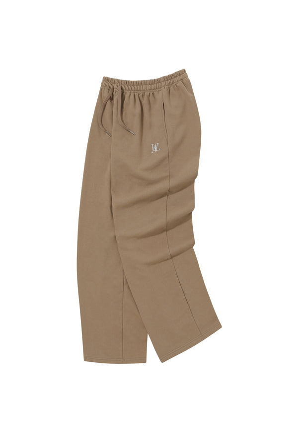 Signature relax wide pants - DARK BEIGE