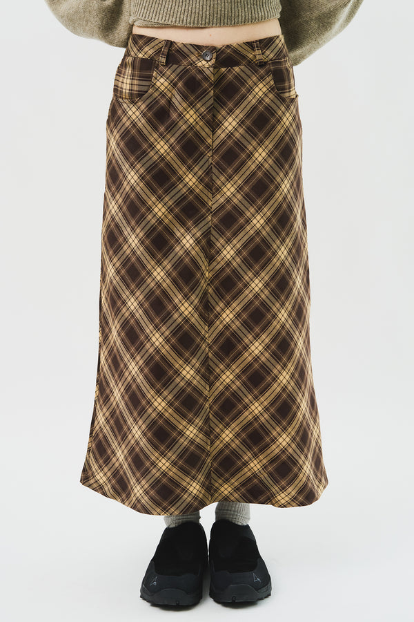 (W) Sena Checked Skirt (2color)