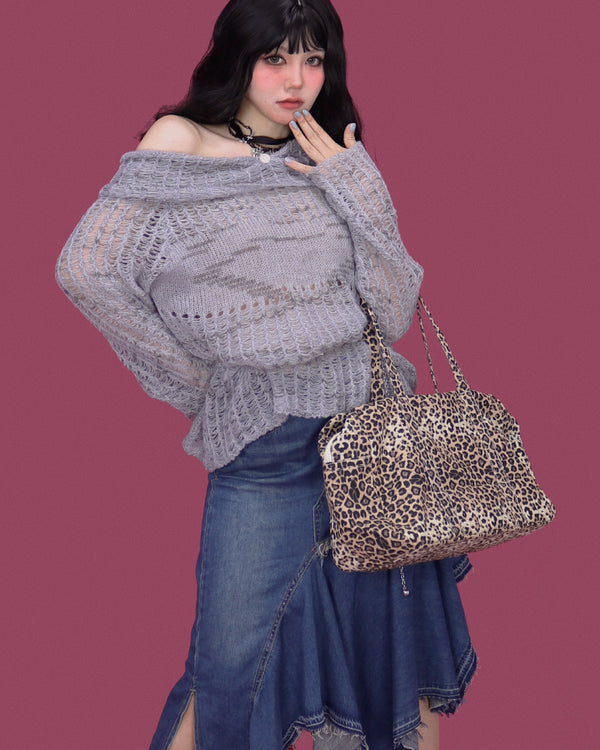 leopard cotton big bag