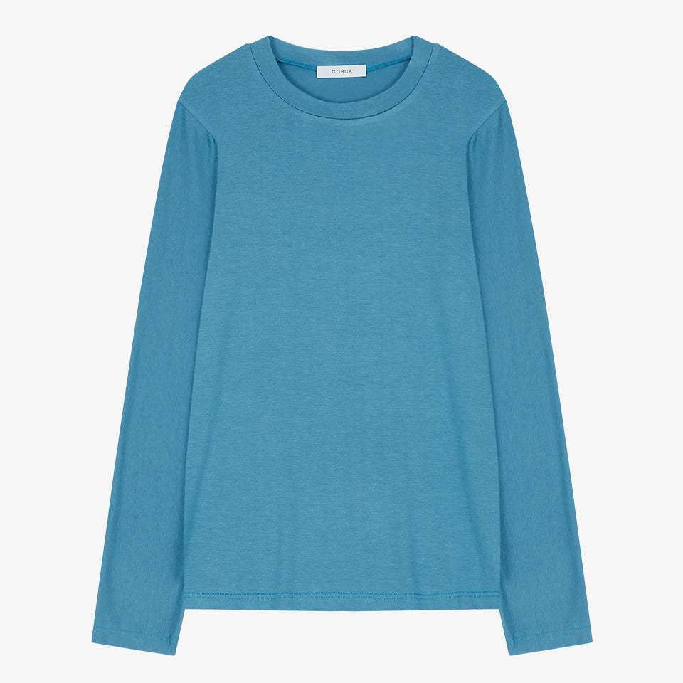 Layered Tencel Tee Blue