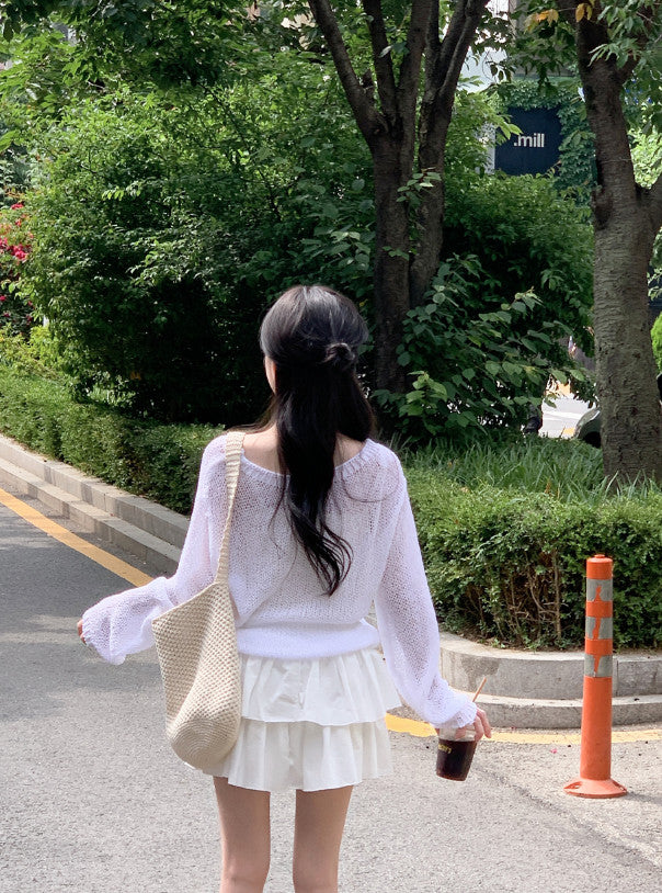 ピュアフリルミニティアードスカートパンツ (3color)