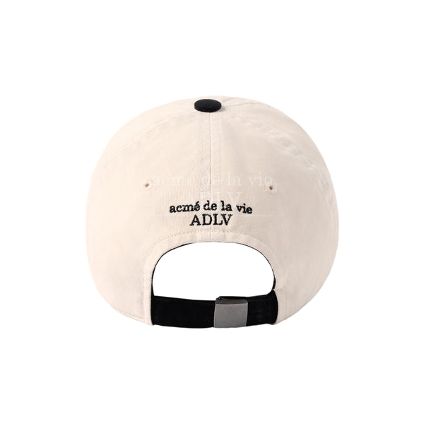 24FW TWO TONE APPLIQUE PATCH BALL CAP BLACK