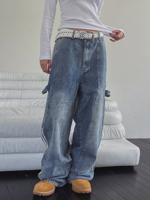 Wings Track Carpenter Wide Denim Pants