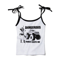 DANGEROUS CROP SLEEVELESS (WHITE)