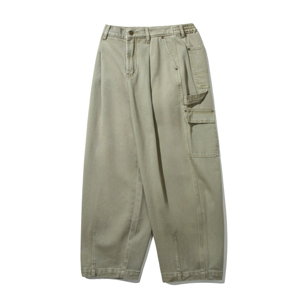 Carpenter Long Balloon Pants (Beige)