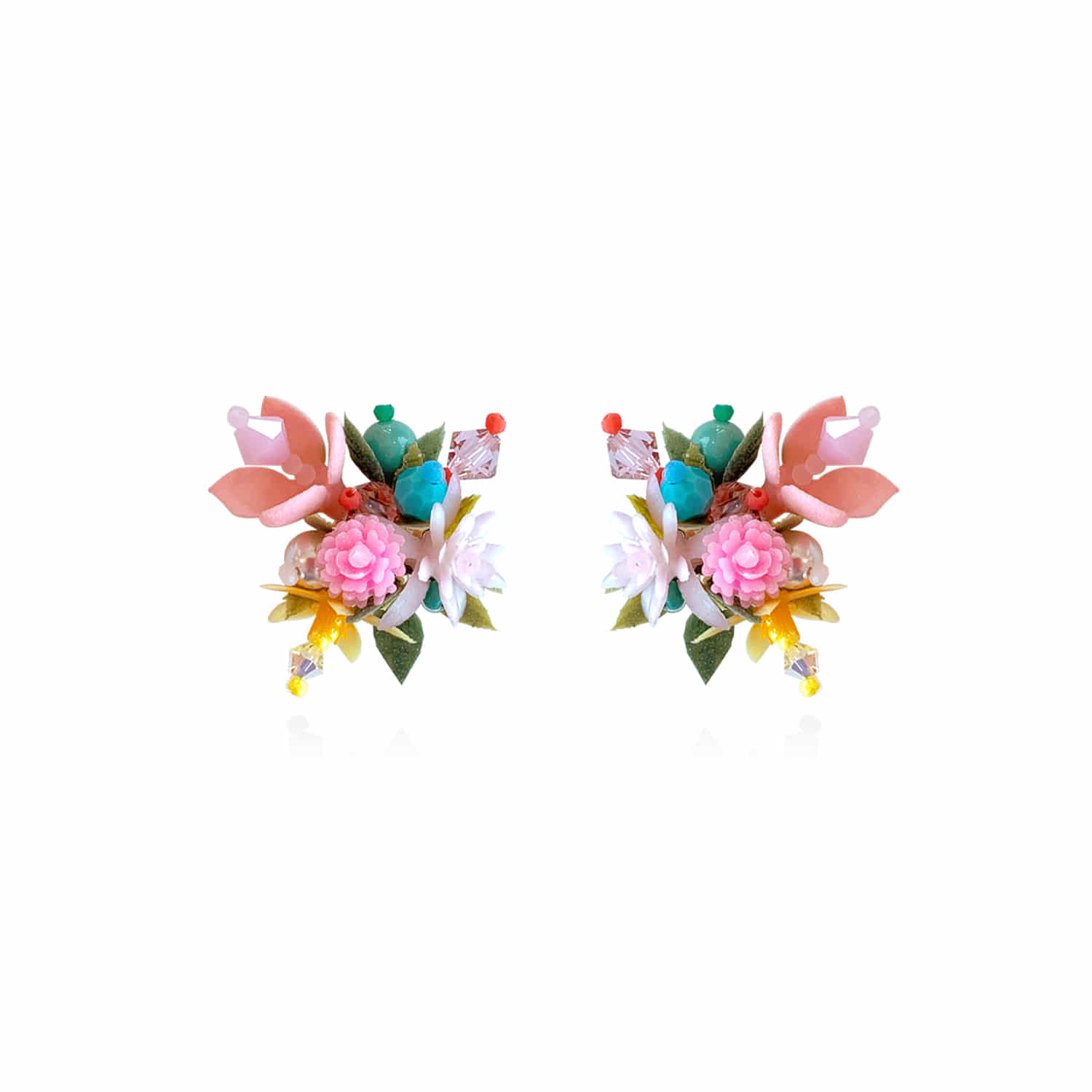 [Couture] Flower Blast Single Multicolor Earrings