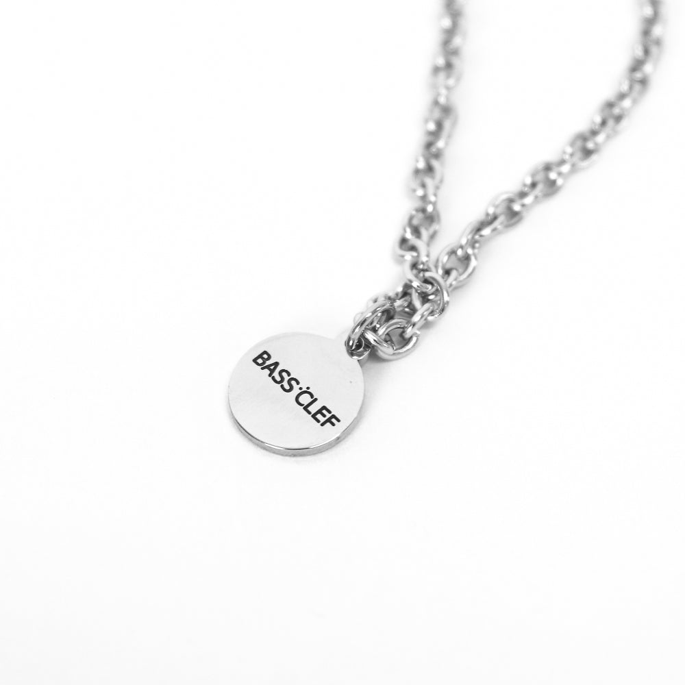 Men's two-line necklace layered chain_CLEF DUAL SB NEC